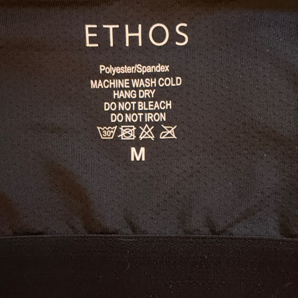 ETHOS Black Spaghetti Strap Crop Top Shelf Bra Size M - Picture 6 of 6